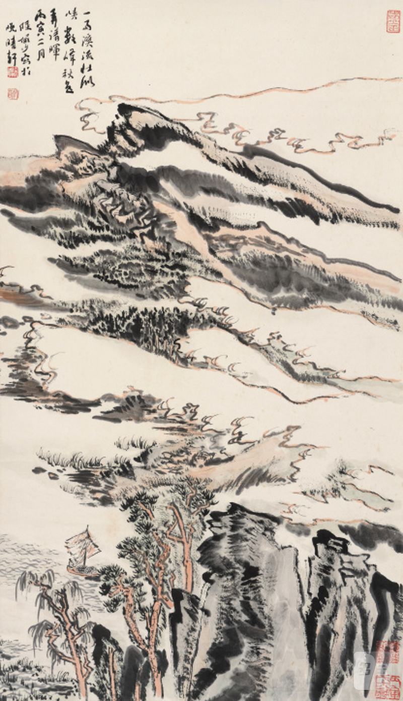 陆俨少 1909-1993 云壑扬帆